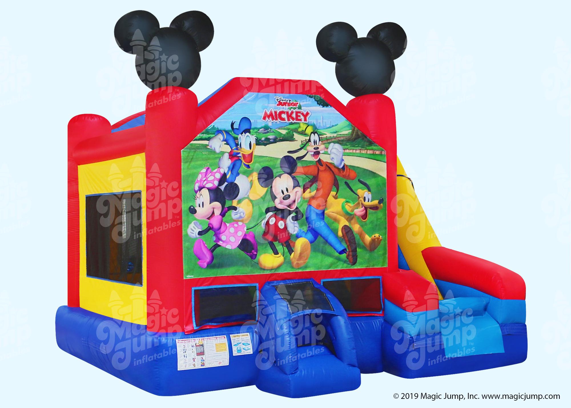 Mickey Mouse 6 in 1 Combo Wet or Dry | Inflatable Bounce and Slide ...