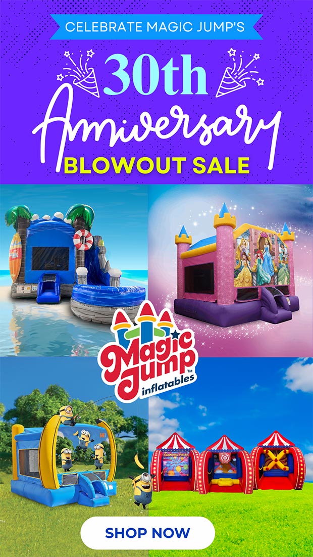 Celebrate Magic Jump's 30th Anniversary with a Blowout Sale on all In Stock Inflatables!